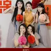 Bata de Vestir para la Novia de la Boda, Accesorios para Fotos, Parejas de Boda, Fondo con Palabras Felices, Juego de Recogida, Herramientas Creativas para Posar y Fotografiar