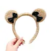 Diadema facial de peluche Oso Pequeño, diseñada para mujeres, ideal para aplicar maquillaje y mascarillas faciales, se puede usar a diario sin apretar la cabeza ni aplastar el cabello