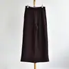 Calça de Lã e Seda Pregueada em SanfonaNova Inverno Feminina de Seda Lã Quente Solta de Pernas Largas Casual Longa
