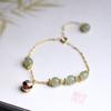 Pulsera de jade hetiano natural con forma de bestia devoradora de oro, estilo niña, joyería de mano, pulsera sencilla a la moda que combina con todo, regalo creativo