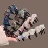 Diadema de Malla Degradada Estilo Francés con Dientes para Mujer, Diadema Versátil Esponjosa de Parte Superior Alta, Pinza para el Cabello Reversible, Goma para el Cabello, Accesorio para el Cabello