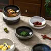 Restaurante de Tazones de Kimchi Japonés y Coreano Transfronterizo Vajilla de Cerámica Creativo Tazón Redondo Tazón de Arroz Barra de Sushi Barbacoa Tazón para Snacks Postre