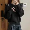 Conjunto Coreano de Dos Piezas Nuevo Otoño/Invierno 2026, Suéter de Punto Casual con Diseño de Pulóver, Suéter Holgado para Mujer