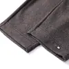 Novos estilos de outono e inverno para mulheres de meia-idade e idosas: calças forradas com fleece e cós elástico, calças cigarette estilo mom, padrão espinha de peixe, calças casuais cropped