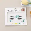 Pegatinas de Cejas de Moda Estilo Europeo y Americano al por Mayor, Pegatinas Faciales, Pegatinas de Tatuaje de Diamantes, Decoraciones Faciales para Fiestas de Festivales de Música Disco, Pegatinas Faciales