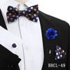 Gravata Borboleta Quadrada de Seda para Negócios Conjunto de 4 Peças Estilo Coreano Masculino Acessórios de Vestimenta para Banquete de Casamento Fábrica de Gravatas de Borboleta Estoque Pronto