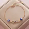 Retención de Color Galvanizado Ojo de Diablo Trébol de Cuatro Hojas Ojo de Diamante Pulsera Moda Femenina Simple Comercio Electrónico Transfronterizo Joyería Comercio Exterior