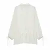 Nuevo top de camisa de encaje bordado de otoño de estilo europeo y americano, holgado, de comercio exterior transfronterizo