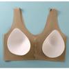 Tallas Múltiples Plus Gordo Botones Ampliados Hebilla Frontal Hombro Ancho Íntimos Espalda Hermosa Seda de Hielo Sin Costuras Top Tubo Sujetador Push-Up Sin Aros
