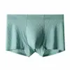 Cueca Masculina 120S de Secagem Rápida em Seda Gelo Sem Costura Jacquard Verão Fina Antibacteriana Esportiva Respirável Boxer de Cintura Média