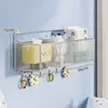 Estante de almacenamiento de pared para dormitorio, cesta colgante sin taladro, estante de pared para snacks de gran capacidad, estante de almacenamiento de pared para cama de dormitorio estudiantil