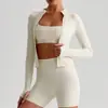 Chaqueta de Correr y Yoga al Aire Libre con Cremallera Europea y Americana Luoqi, Chaqueta Ajustada de Manga Larga para Fitness, Chaqueta para Yoga al Desnudo para Mujer