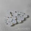 Ágata Roja Cuenta Individual Perforada a la Mitad, Cuentas Sueltas Rojas Sin Perforar, Cuentas Redondas con Agujero Pasante para Pendientes, Accesorios para Pasadores de Pelo DIY Cuentas Sueltas