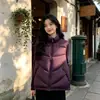 2026 Novo Colete de Inverno Solto com Gola Alta em Blocos de Cor Feminino Tamanho Grande Quente para Casal Sem Mangas