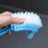 Plástico engrossado cabo longo dupla face morta remoção de ângulo macio limpeza de cabelo escova de vaso sanitário dobra vaso sanitário escova de abertura de vaso sanitário escova de abertura