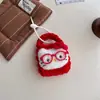 Bolsa para Auriculares Bluetooth Nueva Japonesa y Coreana Dibujo Animado de Pez Pingüino Gato de Peluche Billetera de Punto Monedero Bolsa de Cosméticos