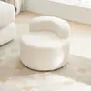 Silla pequeña personalizada para el hogar y el ocio, taburete para cambiarse los zapatos en la puerta, silla sencilla de terciopelo de cordero, taburete de sofá infantil estilo crema