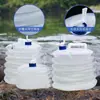 Balde de água dobrável retrátil grande capacidade para uso externo com torneira, adequado para viagens e acampamento, montável em carro, dobrável e durável
