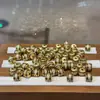Alambre de Cobre Puro Cuentas de Hamburguesa Cuentas Barril Incrustadas de Diamantes Accesorios Literarios de Juego Accesorios Accesorios con Cuentas Cadenas de Cuentas con Accesorios B156