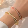 Selección transfronteriza de pulseras de acero inoxidable con diamantes, patrón romano de cruz anudada, joyería versátil de nicho para mujer