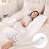 Almohada de Embarazo Amazon Protector de Cintura Almohada Inclinada para Dormir de Lado Almohada para Dormir de Embarazo en Forma de J Removible y Lavable Almohada de Embarazo Transfronteriza