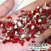 Strass Vermelho Plano para Nail Art no Atacado, Mini Strass Vermelho Olho de Cavalo Gota d'Água Plano com Formatos Irregulares, Decorações de Strass para Unhas de Estilos Mistos