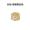 S925 Plata Esterlina Diamante Espaciadores Cuentas Anillo de Zirconia Accesorios con Cuentas Hecho a Mano DIY Pulsera de Perlas Collar Joyería