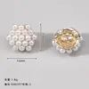 Botones de Perla de Alta Gama Cosidos a Mano, Botones Pequeños Redondos de Perla Fragante, Botones Decorativos para Ropa de Mujer, Botones de Metal