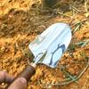 Ganhai Tools Set de Jardinería de Playa Cultivo de Flores Pala de Acero Inoxidable Azada Pala Herramientas para Flores Pala Pequeña
