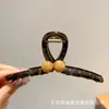 Presilha de Tubarão Grande de Cristal de Luxo de Alto Padrão para Cabelo Feminino Moda Versátil Presilha para a Parte de Trás da Cabeça Nova Presilha de Cabelo Acessório de Cabeça
