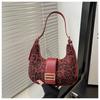 Bolso con Estampado de Leopardo para Mujer 2024 Nuevo Nicho Moda Color de Contraste Bolso de Hombro Explosivo Versátil Elegante de Gama Alta Bolso de Hombro