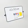 Pizarra blanca pequeña Zhenge de escritorio móvil tablero de mensajes tablero de escritura para niños soporte tablero de dibujo traje A3 pizarra blanca magnética