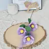 Ramo de Flores Artificiales de Rosa Rizada con Borde Ondulado de Tres Cabezas para Decoración de Sala de Estar, Decoración de Macizos de Flores de Jardín Vegetal y Paisajismo