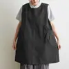 Chaleco Delantal de Moda Vintage con Bolsillo Grande para Hombres y Mujeres, Adecuado para Ropa de Trabajo de Restaurante, Cocina, Supermercado, Tienda de Té de Leche con Impresión de Logo
