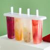 Molde para paletas de 4 tapas para el hogar, molde para paletas de helado para niños, molde para paletas de helado casero DIY