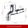 Torneira 4 Pontos Doméstica Externa Antichoque Mop Piscina Aço Inoxidável Estendida Abertura Rápida Torneira Cobre Torneira para Máquina de Lavar