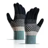 Guantes de Punto para Mujer Doble Capa Forro de Felpa Engrosados a Prueba de Frío Pantalla Táctil Sin Dedos Cálidos para Exteriores Ciclismo Venta al por Mayor por Fabricante