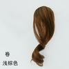 Cabello Rizado Cabello Falso Cinta Flequillo Falso Corrección de Rostro Inclinado Estilo Coreano Flequillo Rizado Cortina de Cabeza Flequillo Medio