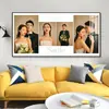Enquadramento de foto de casamento montado na parede moldura de foto borda estreita personalizado estúdio cabeceira foto de casamento retrato de família crianças 3648