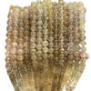 Fornecido Diretamente pelo Fabricante, Cristais Naturais de Cabelo Dourado Transparente Gelo Contas Soltas 6mm Cristal de Cabelo Amarelo Contas Redondas Acessórios para Pulseira DIY Contas Atacado