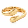 Pulseras Populares Transfronterizas Europeas y Americanas Ins Normcore Pulseras con Patrón de Onda Asimétrico Pulseras Metálicas Brillantes Joyería para Mujer