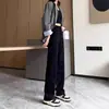 Jeans retos justos para mulheres Outono e Inverno 2023 Novo estilo pera cintura alta emagrecedor perna larga calça tubo pequena preta