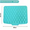 Tapete Escorredor de Silicone Inclinado para Bancada Cozinha Anti-Escaldante Isolado para Panela Tapete de Bancada Espessado Tapete Fixador Antiderrapante para Tábua de Corte