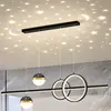 Lámpara Moderna Minimalista para Comedor Nueva Lujo Ligero de Gama Alta Tendencia Línea Larga Colgante para Mesa de Comedor del Hogar