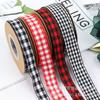 Fábrica de Fujian Estilo Pastoral Suglange Textil para el Hogar Cuadros Rojo Blanco Blanco y Negro Rojo Negro 2 Colores Cuadros Grandes Cinta