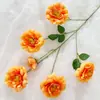 Venta Directa de Fábrica de Flores de Osmanthus Artificiales de 6 Cabezas para Arreglos Florales DIY de Boda y Hogar, Flores de Seda para Decoraciones de Festivales, Paredes de Flores y Venta al por Mayor para Bodas