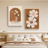 2026 Nuevo Estilo Dormitorio Principal Arte de Pared Creativo, Pintura Colgante para Cabecera Estilo Crema, Pintura Decorativa de Alta Gama para Dormitorio
