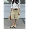Falda de Estilo Casual Icciicc de Cintura Alta con un Elegante Diseño de Línea A Plegado Falda Corta Casual 13 Líneas 1633