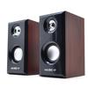 D09 Altavoz USB de madera subwoofer para PC, computadora de escritorio, portátil, par de caja de 2.0 canales, juego clásico