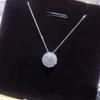 Colar de Grupo de Diamantes Banhado a Platina 18K Feminino Estilo Simples Grande Elegante Versátil Estilo Frio Colar de Corrente de Osso Torcido